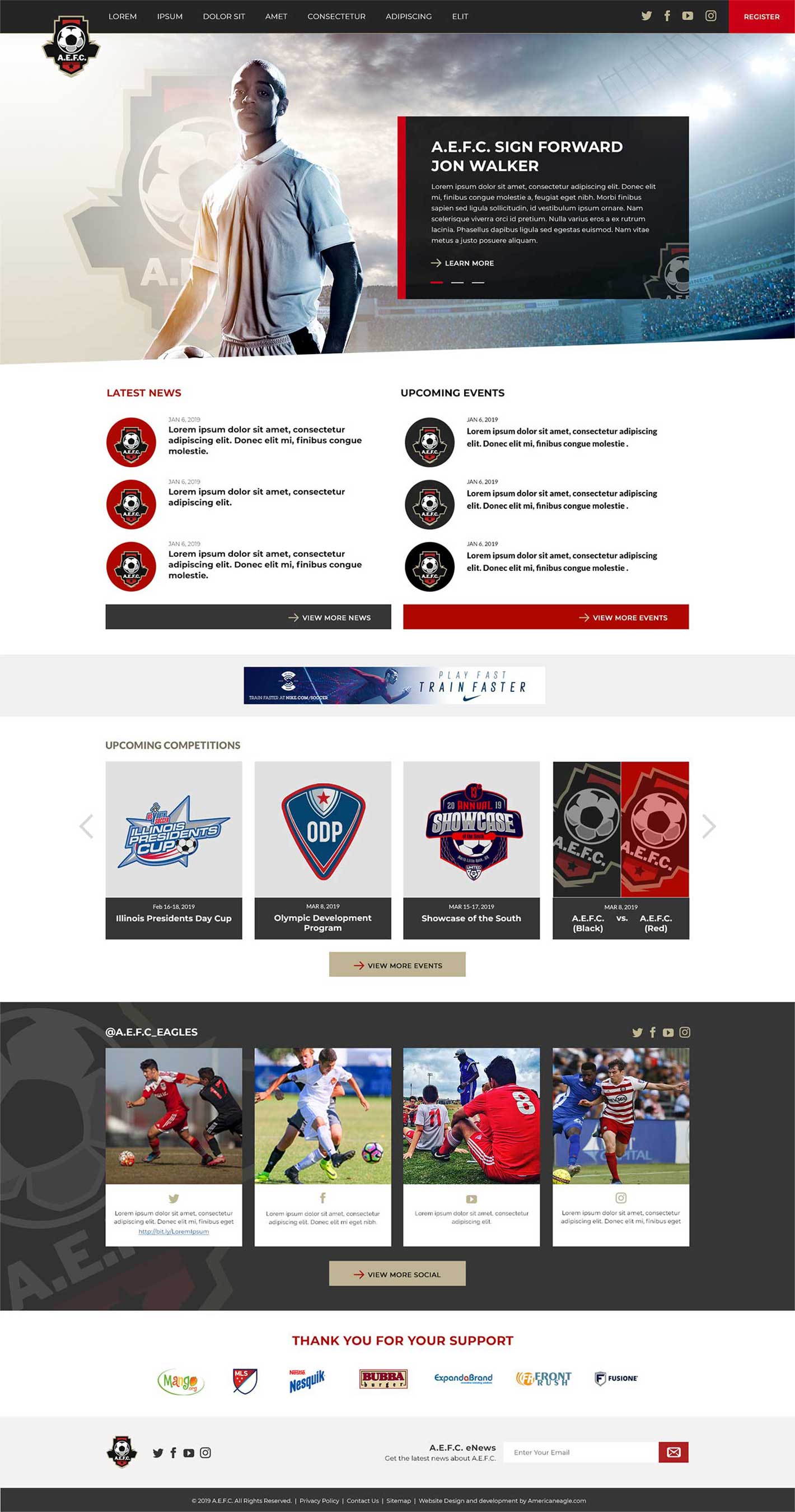 Web site on a desktop